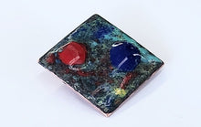Load image into Gallery viewer, Enamel on Copper Square Pin
