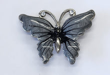 Load image into Gallery viewer, Enamel Butterfly Pin with Crystals
