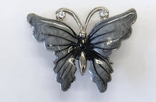 Load image into Gallery viewer, Enamel Butterfly Pin with Crystals
