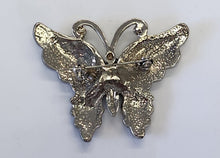 Load image into Gallery viewer, Enamel Butterfly Pin with Crystals
