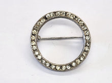Load image into Gallery viewer, Vintage Rhinestone Circle Brooch
