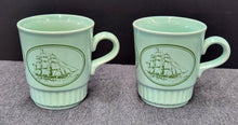 Load image into Gallery viewer, PAIR Vintage Kiln Craft Clipper Ship Ceramic Mugs
