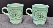 Load image into Gallery viewer, PAIR Vintage Kiln Craft Clipper Ship Ceramic Mugs
