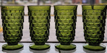Load image into Gallery viewer, SET 4-Pc Vintage Indiana Glass Whitehall Cubist Footed Iced Tea Glasses
