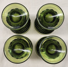 Load image into Gallery viewer, SET 4-Pc Vintage Indiana Glass Whitehall Cubist Footed Iced Tea Glasses

