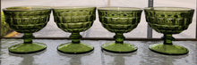 Load image into Gallery viewer, SET 4-Pc Vintage Indiana Glass Whitehall Cubist Sherbet Dessert Dishes

