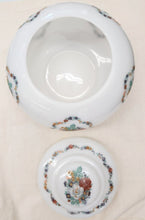 Load image into Gallery viewer, Vintage Hand-painted Milk Glass Vanity Jar
