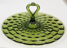 Load image into Gallery viewer, Vintage Indiana Glass Whitehall Cubist Center Handle Serving Tray
