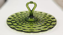 Load image into Gallery viewer, Vintage Indiana Glass Whitehall Cubist Center Handle Serving Tray

