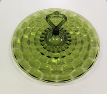 Load image into Gallery viewer, Vintage Indiana Glass Whitehall Cubist Center Handle Serving Tray

