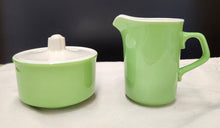 Load image into Gallery viewer, Taylor Smith &amp; Taylor Green Span Ironstone Sugar &amp; Creamer Set
