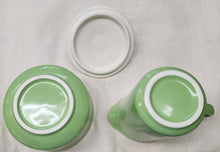 Load image into Gallery viewer, Taylor Smith &amp; Taylor Green Span Ironstone Sugar &amp; Creamer Set
