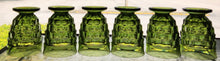 Load image into Gallery viewer, SET 6-Pc Vintage Indiana Glass Whitehall Cubist Footed Tumbler Glasses

