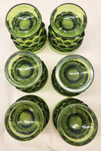 Load image into Gallery viewer, SET 6-Pc Vintage Indiana Glass Whitehall Cubist Footed Tumbler Glasses
