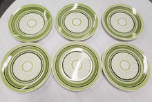 Load image into Gallery viewer, SET 6-Pc Taylor Smith &amp; Taylor Green Span Ironstone Dinner Plates
