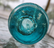 Load image into Gallery viewer, Vintage Am Tel &amp; Tel Co Blue Glass Insulator
