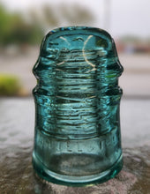 Load image into Gallery viewer, Vintage Am Tel &amp; Tel Co Blue Glass Insulator 7

