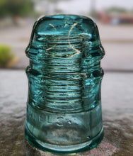 Load image into Gallery viewer, Vintage Am Tel &amp; Tel Co Blue Glass Insulator 7
