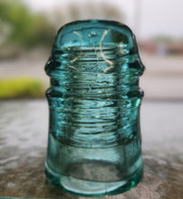 Load image into Gallery viewer, Vintage Am Tel &amp; Tel Co Blue Glass Insulator 7

