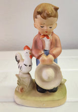 Load image into Gallery viewer, Vintage Limited Edition Erich Stauffer Boy with Chicken Figurine
