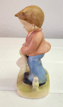 Load image into Gallery viewer, Vintage Limited Edition Erich Stauffer Boy with Chicken Figurine
