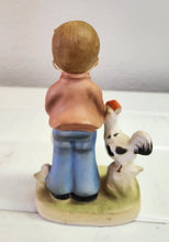 Load image into Gallery viewer, Vintage Limited Edition Erich Stauffer Boy with Chicken Figurine
