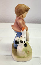 Load image into Gallery viewer, Vintage Limited Edition Erich Stauffer Boy with Chicken Figurine
