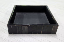 Load image into Gallery viewer, NEW Inlaid Horn Napkin Box India 12595 - Black
