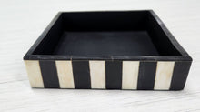 Load image into Gallery viewer, NEW Inlaid Horn Napkin Box India 12595 - Stripe
