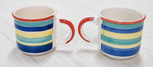 Load image into Gallery viewer, PAIR Pier 1 Striped Mugs

