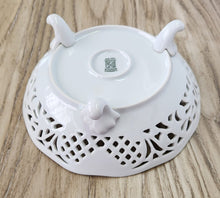 Load image into Gallery viewer, Vintage Schumann Porcelain Reticulated Footed Bowl

