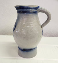 Load image into Gallery viewer, Hand-thrown Pottery Blue &amp; Gray Pitcher
