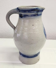 Load image into Gallery viewer, Hand-thrown Pottery Blue &amp; Gray Pitcher
