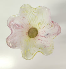 Load image into Gallery viewer, Vintage Art Glass Ribbon Rim Vase
