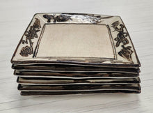 Load image into Gallery viewer, SET 6-Pc Hand-Painted Japanese Stoneware Sushi / Salad Plates
