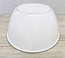Load image into Gallery viewer, Vintage White &amp; Black Enamelware Mixing Bowl with Measurements
