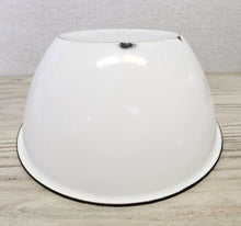 Load image into Gallery viewer, Vintage White &amp; Black Enamelware Mixing Bowl with Measurements
