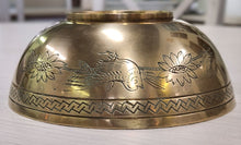 Load image into Gallery viewer, Vintage Etched Brass Bowl
