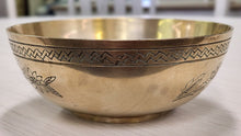 Load image into Gallery viewer, Vintage Etched Brass Bowl
