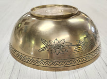Load image into Gallery viewer, Vintage Etched Brass Bowl
