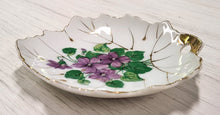 Load image into Gallery viewer, Vintage Viceroy China Leaf Dish with Violets
