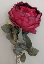 Load image into Gallery viewer, NEW Faux Floral Stem - Rose, Burgundy L707-BU
