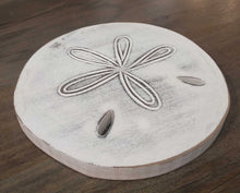 Load image into Gallery viewer, NEW 12" White Wood Sand Dollar Wall Decor 32219w-3
