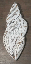 Load image into Gallery viewer, NEW 12.5" White Wood Spiral Shell Wall Decor 32219w-8
