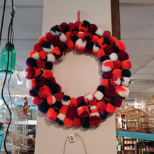 Load image into Gallery viewer, NEW Wreath - Pom Pom Multi - 101036
