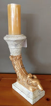 Load image into Gallery viewer, NEW - White and Gold Rams Head Candle Holder
