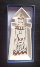 Load image into Gallery viewer, NEW Ceramic Mini Tray "Azure" Lighthouse in Box by Rosanna
