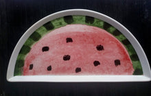 Load image into Gallery viewer, NEW 13x7.5" "Zesty Life" Watermelon Slice Tray in Box by Rosanna
