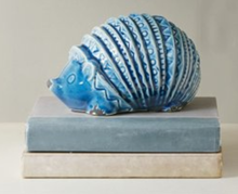 Load image into Gallery viewer, NEW Vibrant Blue Ceramic Hedgehog Decor - MP167-0225
