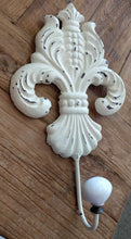Load image into Gallery viewer, NEW 10.5" Cast Iron Fleur de Lis Wall Hook
